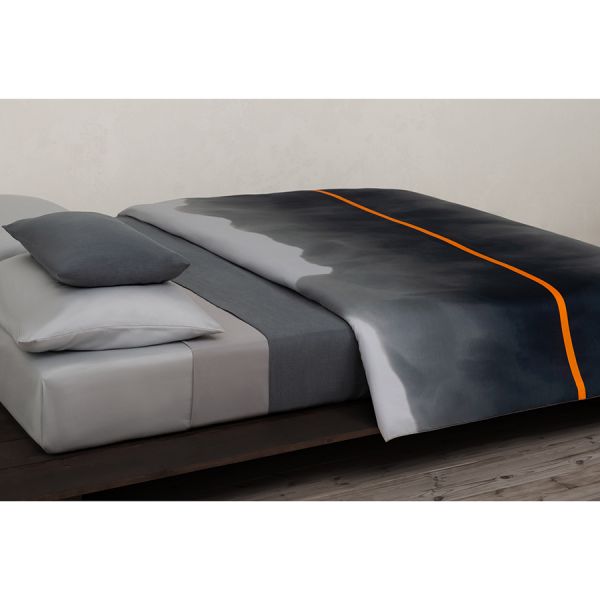 Комплект постельного белья из умягченного сатина из коллекции slow motion, orange, 150х200 см Tkano
