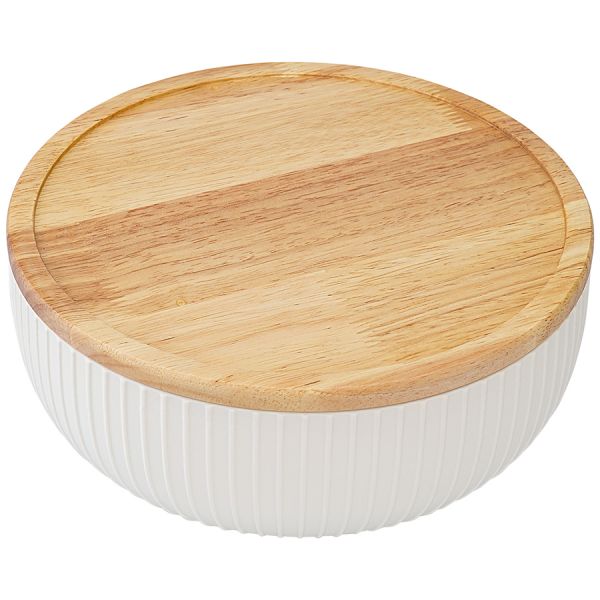 Салатник с бамбуковой крышкой soft ripples, dual glazing, D22 см Liberty Jones