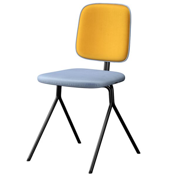 Стул ror, y, велюр, черный/голубой/желтый Latitude