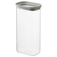 Банка для хранения прямоугольная vacuum glass, 1,75 л, светло-серая Smart Solutions