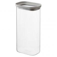 Банка для хранения прямоугольная vacuum glass, 1,75 л, светло-серая Smart Solutions