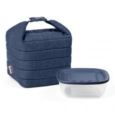 Набор из термосумки и контейнера handy bio 1,4 л, синий Guzzini