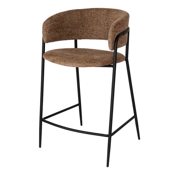 Стул полубарный helning, мягкий шенилл, светло-коричневый Bergenson Bjorn