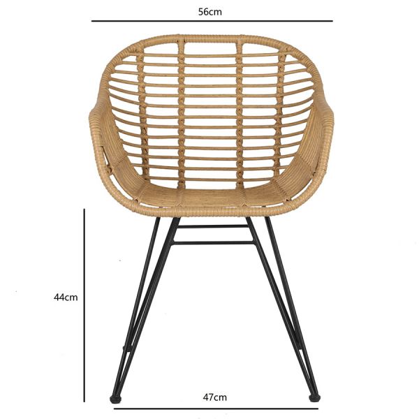 Стул vetle bent, ротанг Bergenson Bjorn