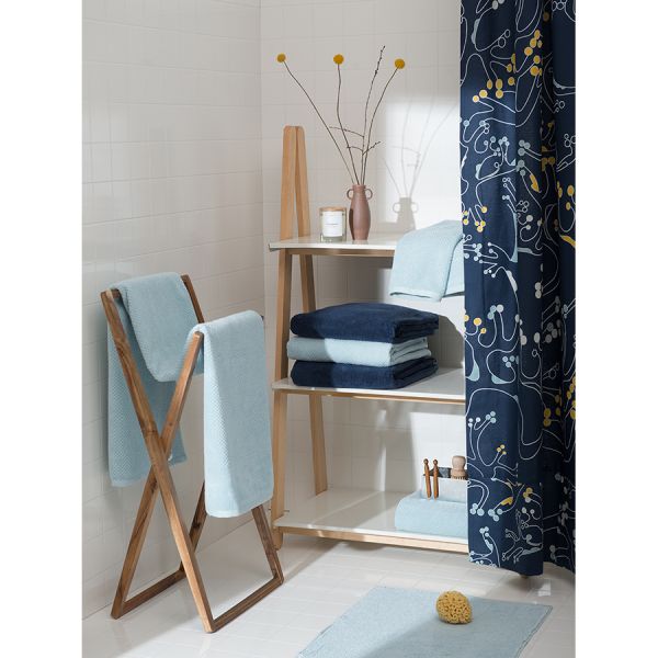 Штора для ванной с принтом Лесные кружева russian north, 180х200 см Tkano