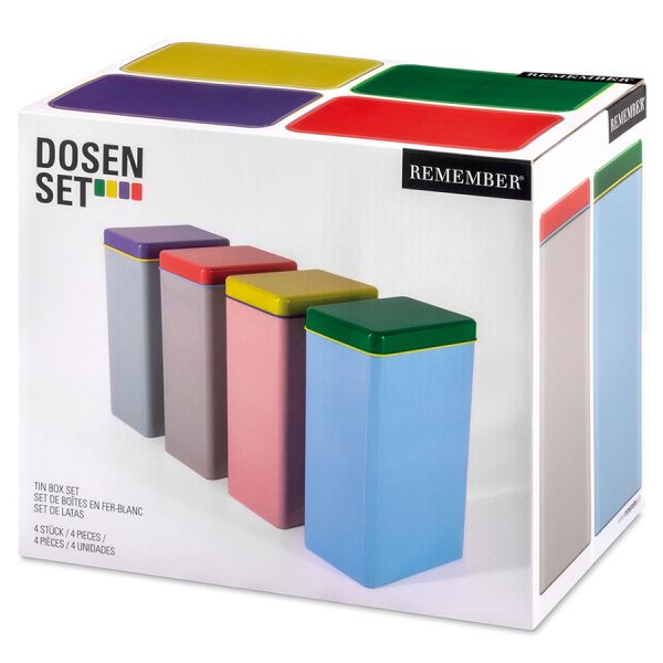 Набор банок для хранения 1,65 л 4 шт