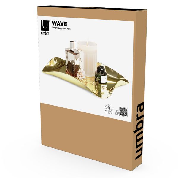 Поднос для сервировки wave, латунь Umbra
