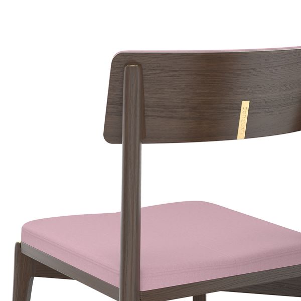 Стул aska рогожка орех/розовый Latitude