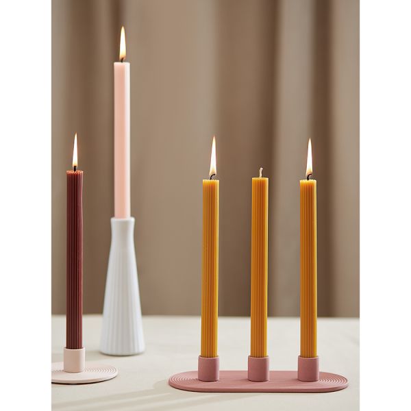 Набор из двух свечей цвета карри из коллекции edge, 24,5 см Tkano