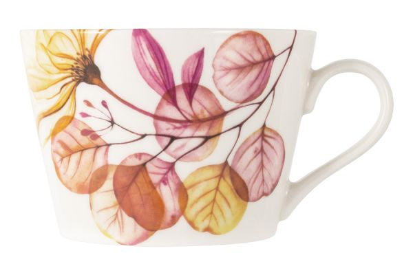 Кружка 480 мл, фарфор, белая, Азалия бежевая, Magic flowers ANNA LAFARG