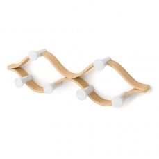 Вешалка настенная montage, 6 крючков, натуральное дерево/белая Umbra