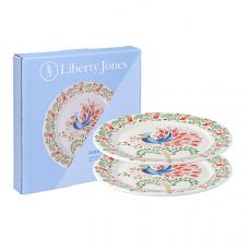 Набор тарелок fantail bird из коллекции birds of paradise в подарочной упаковке, 21 см, 2 шт Liberty Jones