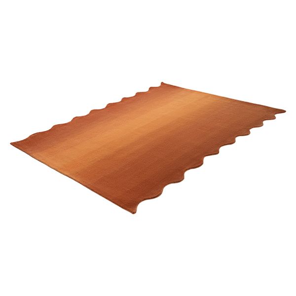 Ковер из шерсти over horizon 200x300 см терракотового цвета из коллекции trendy ruffles Tkano