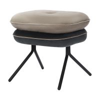 Пуф pea, велюр, бежевый/темно-серый Bergenson Bjorn