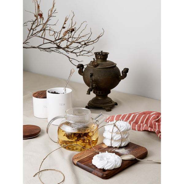 Контейнер для хранения чая 1,2 л с деревянной крышкой