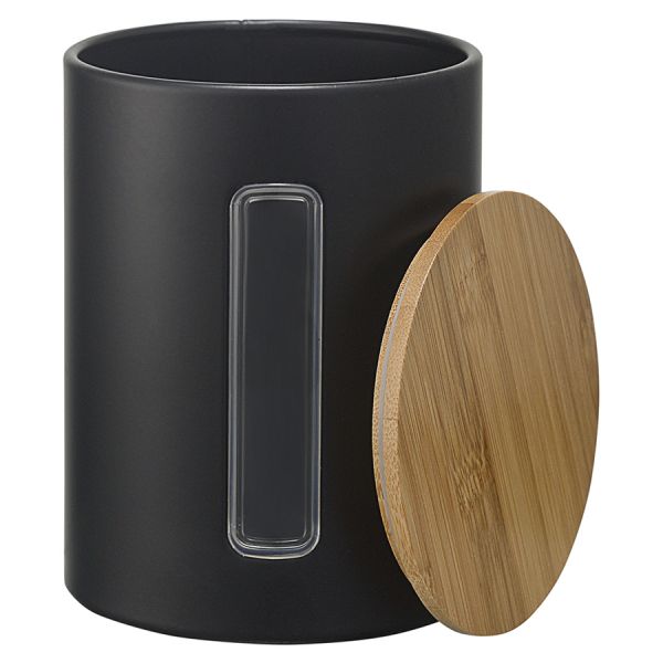 Набор банок для хранения kaffi, 1 л, матовые черные, 3 шт