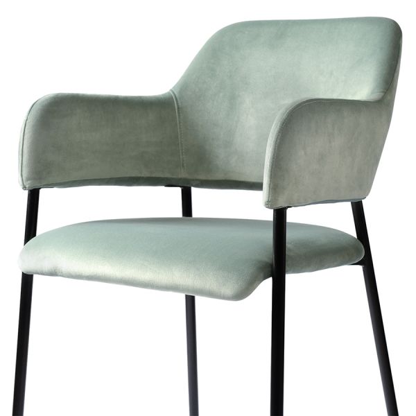 Стул viva серо-зеленый велюр