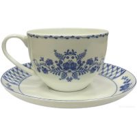 Чайная пара 250 мл Любава, костяной фарфор, АККУ