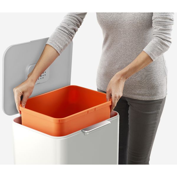 Контейнер для мусора с двумя баками totem pop, 40 л, белый Joseph Joseph