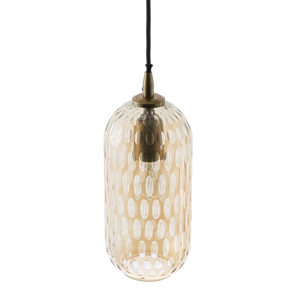 Светильник подвесной mystic aura, D14 см, янтарно-золотой Bergenson Bjorn