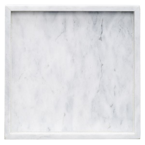 Поднос marm 25х25 см, белый мрамор Bergenson Bjorn