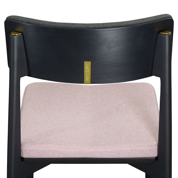 Стул aska рогожка черный/темно-серый/розовый Latitude