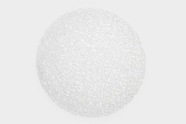 Салфетка под приборы, 38 см, ПВХ, круглая, серебристая, Positano ANNA LAFARG