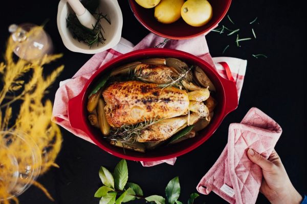 Форма для запекания овальная 34,5 см (цвет: гранат)     (3) (300)     349042