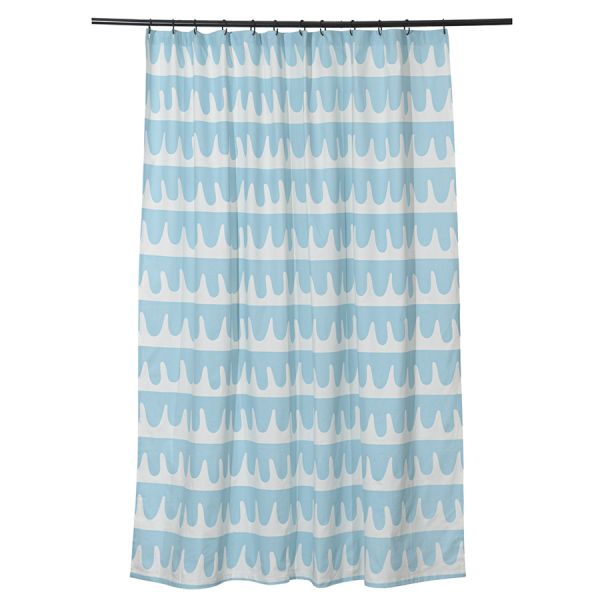 Штора для ванной popple голубого цвета cuts&pieces, 180х200 см Tkano