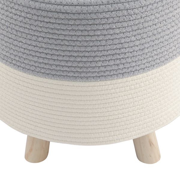 Пуф devy, D40х40 см, бежевый/серый