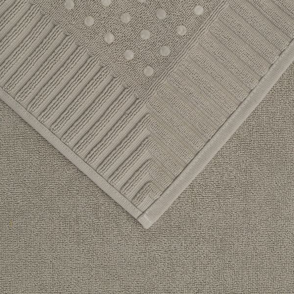 Коврик для ванной с фактурным бортиком бежево-серого цвета из коллекции essential, 50х80 см Tkano