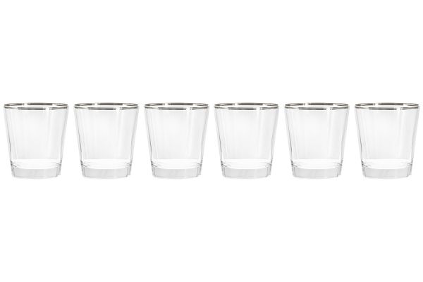 Набор стаканов для виски Gemma платина 0,365 л, 6 шт La Reine