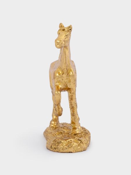 Статуэтка 9 см, полирезин, золотистая, Лошадь, Horse Anna Lafarg
