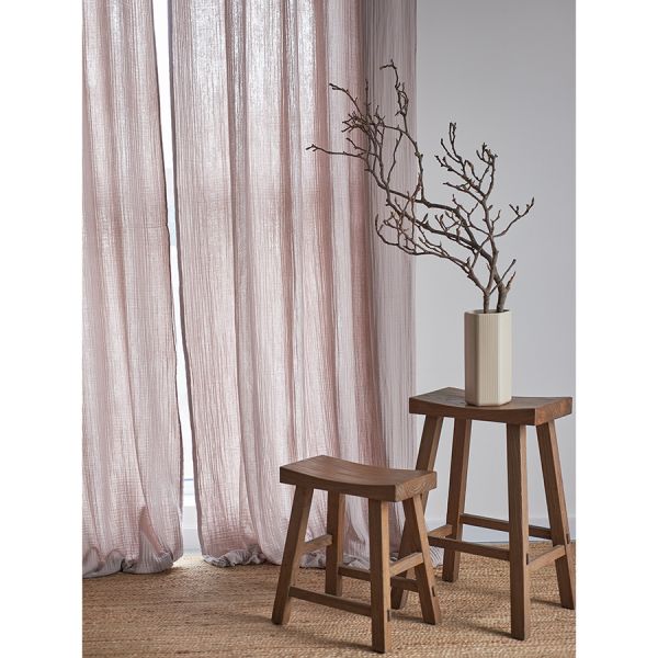 Штора из муслина бежево-серого цвета из коллекции essential, 150х290 см Tkano