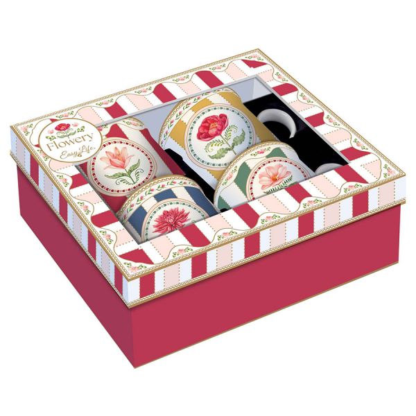 Набор кружек flowery, 300 мл, 4 шт Easy Life