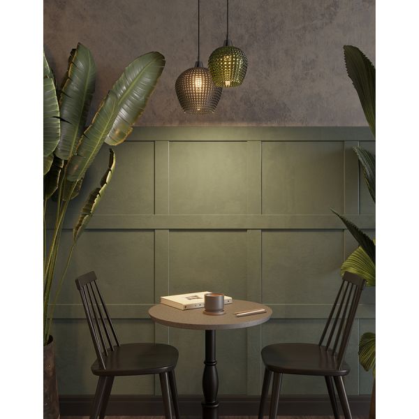 Светильник подвесной каскадный aurora, D40 см, зеленый/серый Bergenson Bjorn