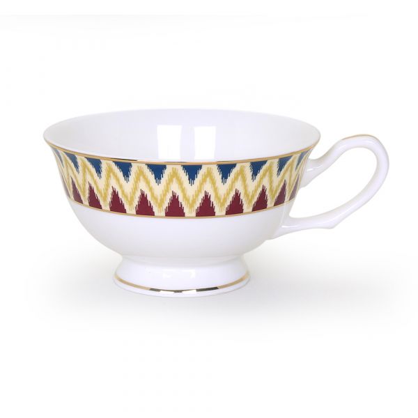 Чайный сервиз на 6 персон, 15 предметов Наргиз, костяной фарфор (высший сорт)