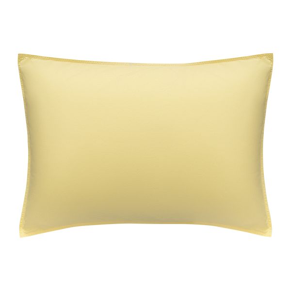 Комплект постельного белья из стираного перкаля светло-желтого цвета из коллекции essential, 150х200 см Tkano