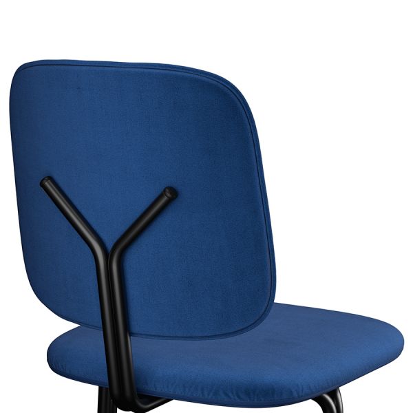 Стул ror, y, велюр, черный/темно-голубой Latitude