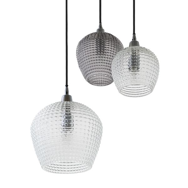 Светильник подвесной каскадный aurora, D50 см, серый/прозрачный Bergenson Bjorn