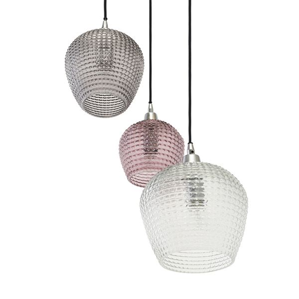 Светильник подвесной каскадный aurora, D50 см, сливовый/серый/прозрачный Bergenson Bjorn