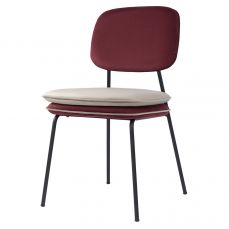 Стул с контрастным кантом pea, велюр, бордовый/бежевый Bergenson Bjorn