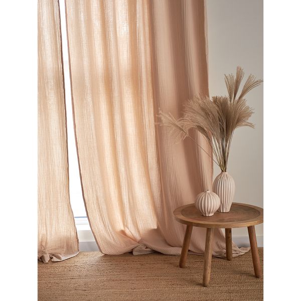 Штора из муслина бежевого цвета из коллекции essential, 150х290 см Tkano
