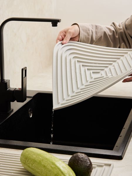 Коврик для сушки посуды dry flex, 34,5х31,5 см, графит Smart Solutions