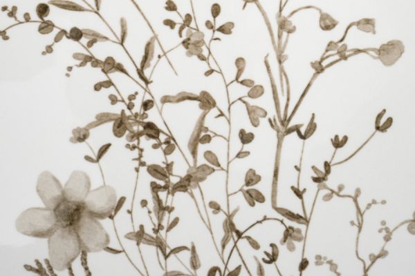 Подставка под горячее 24х17 см, керамика/пробка, белая, Осенние цветы, Florance ANNA LAFARG