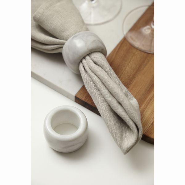 Набор колец для салфеток marm, D5 см, белый мрамор, 2 шт. Liberty Jones