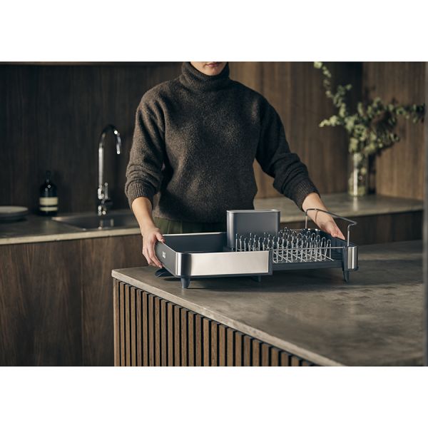 Сушилка для посуды раздвижная extend steel серая