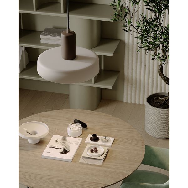 Светильник потолочный juko, D43х31 см, сливовый/бежевый Bergenson Bjorn