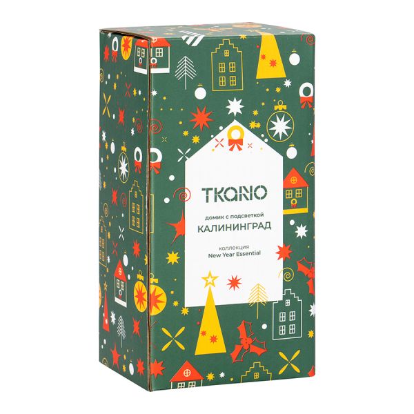 Домик с подсветкой Калининград из коллекции new year essential, 16 см Tkano