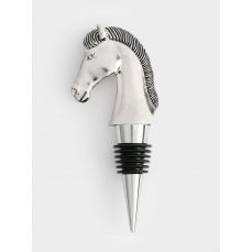 Пробка для винной бутылки 12 см, металл, серебристая, Лошадь, Horse ANNA LAFARG